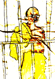 Gandhi in prison