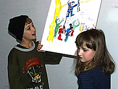 showing artwork