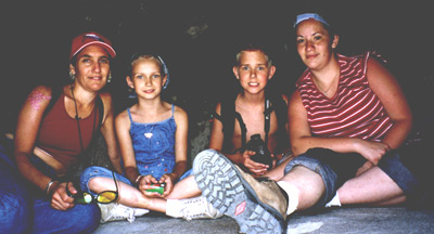 syd and kids in cave